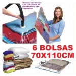 X6 UNIDADES BOLSAS AL VACIO PARA GUARDA ROPA EDREDONES NORDICOS MANTAS 70X110CM